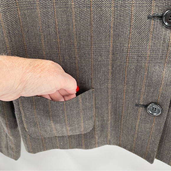 Harve' Bernard Sport Vintage 100% Wool Long Sleeve Fringe Detail Pockets Jacket - Picture 3 of 9